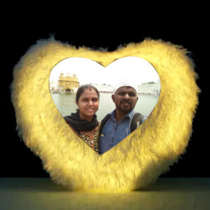 LED HEART PILLOW WITH REMOTE
