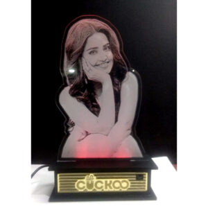 Personalized Laser Engraved Acrylic LED Edge-Lit With 6 Color Base