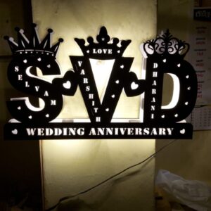 Three Letter Alphabets LED Frame